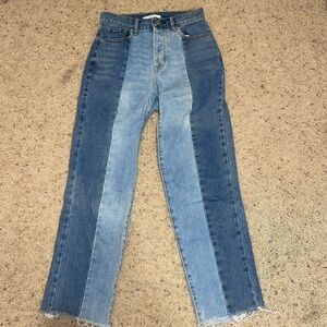 Pacsun Two Tone High Rise Blue Jeans - Size 24 - High Rise Straight